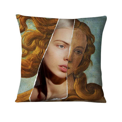 Absztrakt művészi figurák poszter nyomtatott párnahuzat vintage angliai stílusú párna dekoratív párnák Almofadas Decorativas Para