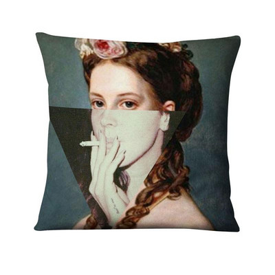 Absztrakt művészi figurák poszter nyomtatott párnahuzat vintage angliai stílusú párna dekoratív párnák Almofadas Decorativas Para