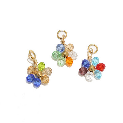 20 komada ručno izrađenih kristalnih perli od nehrđajućeg čelika privjesaka za viseće naušnice, ogrlice, izradu nakita