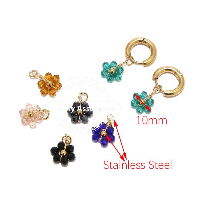 20 komada ručno izrađenih kristalnih perli od nehrđajućeg čelika privjesaka za viseće naušnice, ogrlice, izradu nakita