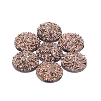 20 τμχ/παρτίδα 12mm Flatback Druzy Stone Cabochon Beads For Craft Embellishment Flat Back Resin Cabochon Beads Κατασκευή κοσμημάτων