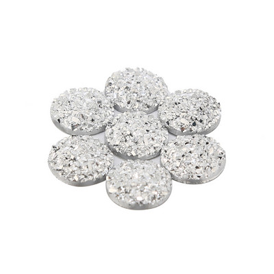 20db/tétel 12mm lapos hátú Druzy Stone Cabochon gyöngyök kézműves díszítéshez Lapos hátú gyanta Cabochon gyöngyök ékszerkészítés