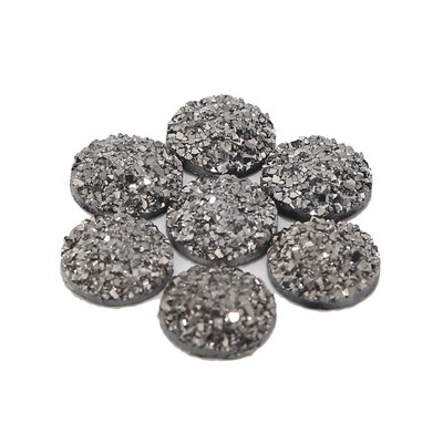 20db/tétel 12mm lapos hátú Druzy Stone Cabochon gyöngyök kézműves díszítéshez Lapos hátú gyanta Cabochon gyöngyök ékszerkészítés