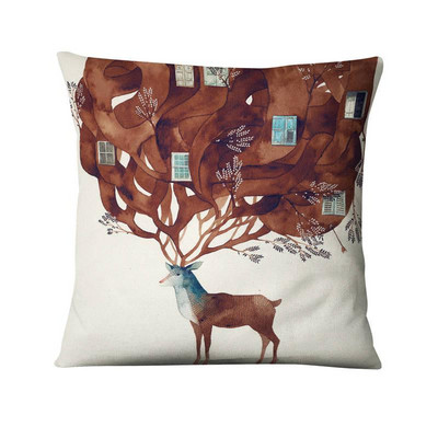 Nordijska jednostavna crtana ilustracija Jastučnica Jastuk s otisnutim sirenama Ukrasni jastuci Kućni dekor Jastuk za kauč 45*45 cm