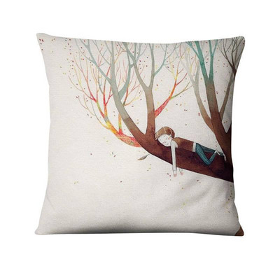 Nordijska jednostavna crtana ilustracija Jastučnica Jastuk s otisnutim sirenama Ukrasni jastuci Kućni dekor Jastuk za kauč 45*45 cm