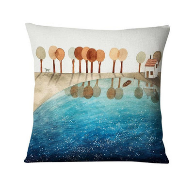 Nordijska jednostavna crtana ilustracija Jastučnica Jastuk s otisnutim sirenama Ukrasni jastuci Kućni dekor Jastuk za kauč 45*45 cm