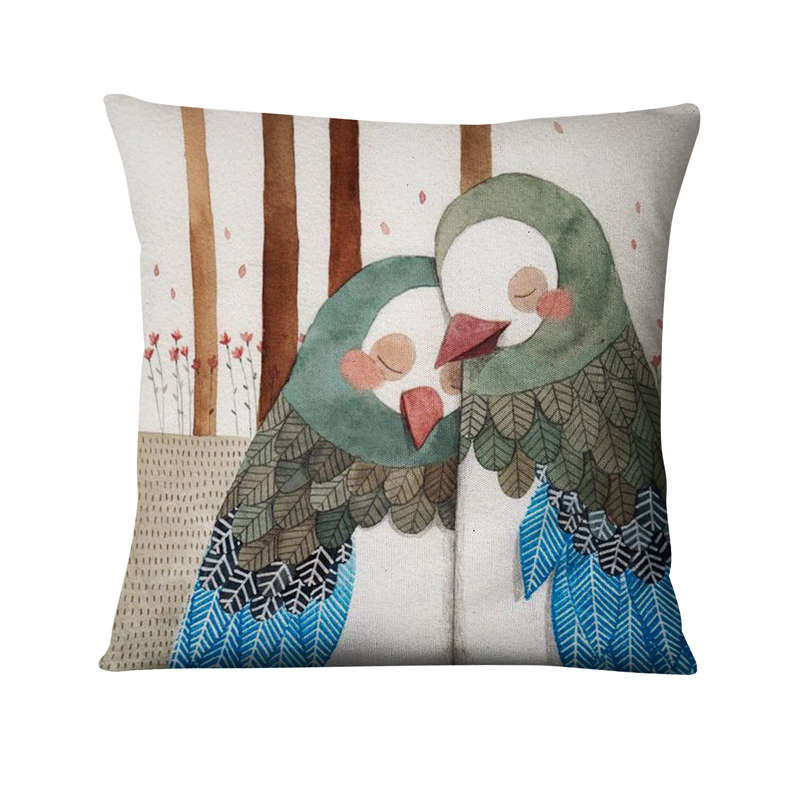 Nordijska jednostavna crtana ilustracija Jastučnica Jastuk s otisnutim sirenama Ukrasni jastuci Kućni dekor Jastuk za kauč 45*45 cm