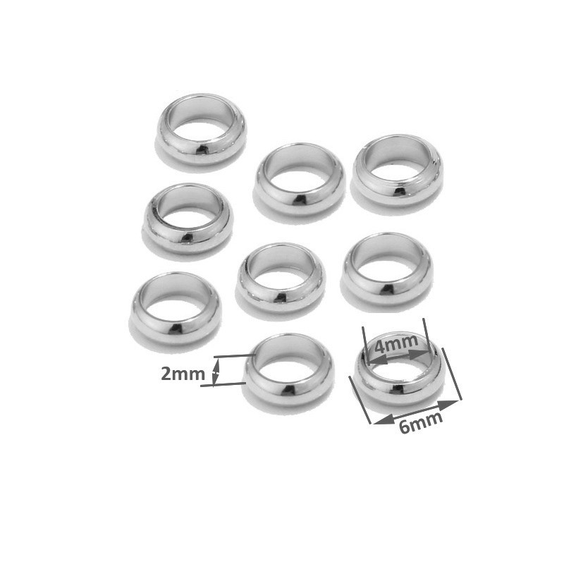 80 komada ravnih okruglih zlatnih perli od nehrđajućeg čelika s velikim rupama Nalazi za izradu nakita „uradi sam“