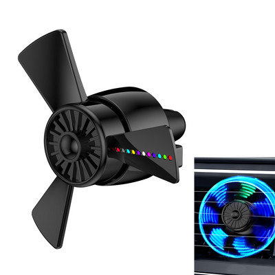 Propeller autós légfrissítők légfrissítők szellőző kapcsok LED lámpával USB töltő parfüm diffúzor aromaterápia ventilátor dekorációhoz