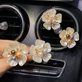 1db Pearl Shell Flower Car Outlet aromaterápiás klip autós légfrissítő parfüm szilárd diffúzor Auto Decro klipek autós kiegészítők