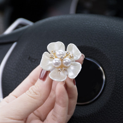 1db Pearl Shell Flower Car Outlet aromaterápiás klip autós légfrissítő parfüm szilárd diffúzor Auto Decro klipek autós kiegészítők