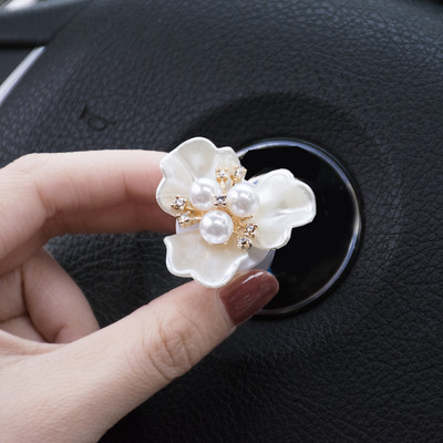 1db Pearl Shell Flower Car Outlet aromaterápiás klip autós légfrissítő parfüm szilárd diffúzor Auto Decro klipek autós kiegészítők