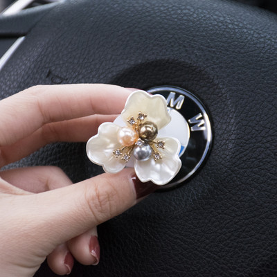 1db Pearl Shell Flower Car Outlet aromaterápiás klip autós légfrissítő parfüm szilárd diffúzor Auto Decro klipek autós kiegészítők