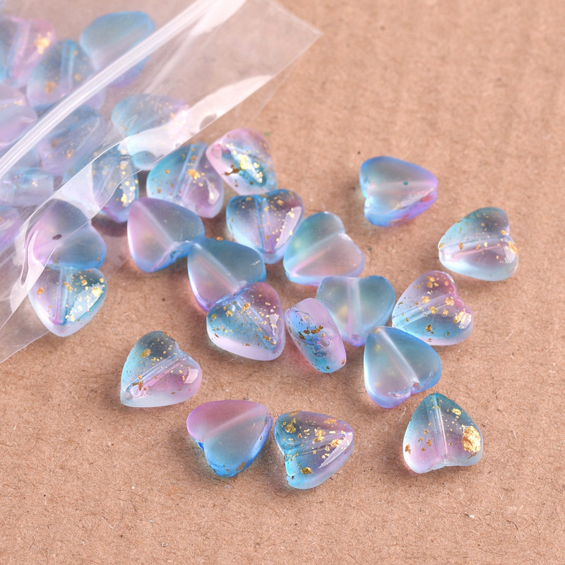 20 komada malih srcolika 8 mm šarenih Lampwork kristalnih staklenih perli za izradu nakita DIY rukotvorine