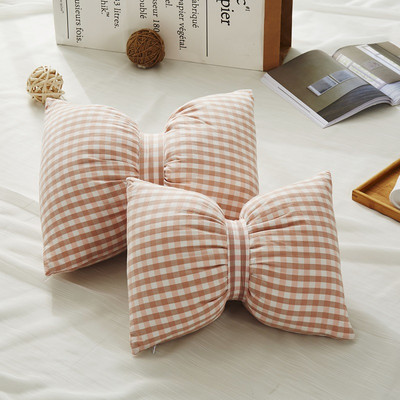 Ins kreativni jastuk od pamučne mašne Naslon za glavu automobila Naslon za vrat Jastuk Jastuk za stražnju sofu Jastuk za spavanje koji se može ukloniti i prati