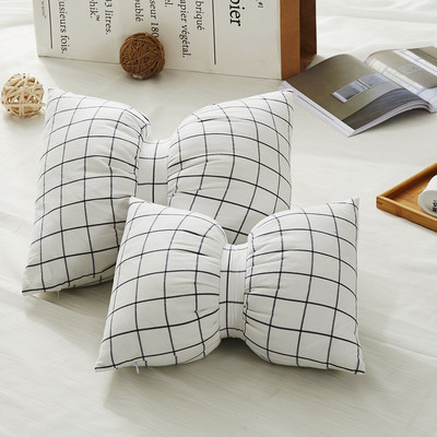 Ins kreativni jastuk od pamučne mašne Naslon za glavu automobila Naslon za vrat Jastuk Jastuk za stražnju sofu Jastuk za spavanje koji se može ukloniti i prati