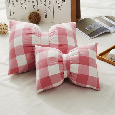 Ins kreativni jastuk od pamučne mašne Naslon za glavu automobila Naslon za vrat Jastuk Jastuk za stražnju sofu Jastuk za spavanje koji se može ukloniti i prati