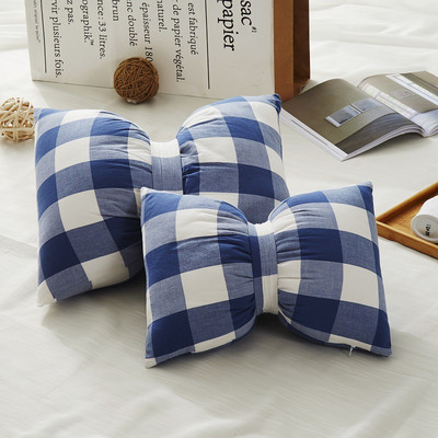 Ins kreativni jastuk od pamučne mašne Naslon za glavu automobila Naslon za vrat Jastuk Jastuk za stražnju sofu Jastuk za spavanje koji se može ukloniti i prati