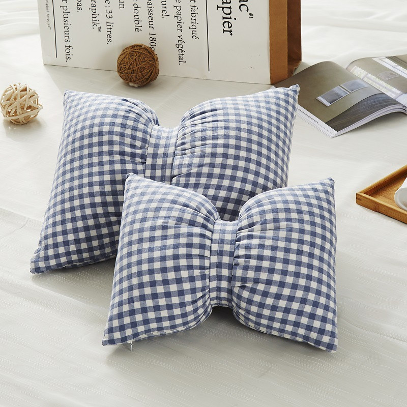 Ins kreativni jastuk od pamučne mašne Naslon za glavu automobila Naslon za vrat Jastuk Jastuk za stražnju sofu Jastuk za spavanje koji se može ukloniti i prati