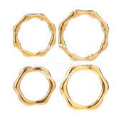 5 komada bambusovih privjesaka od nehrđajućeg čelika Okrugli konektori za izradu nakita DIY pribor za nalaze 16 mm 21 mm