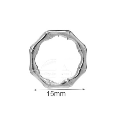 5 komada bambusovih privjesaka od nehrđajućeg čelika Okrugli konektori za izradu nakita DIY pribor za nalaze 16 mm 21 mm