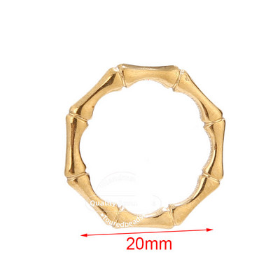 5 komada bambusovih privjesaka od nehrđajućeg čelika Okrugli konektori za izradu nakita DIY pribor za nalaze 16 mm 21 mm