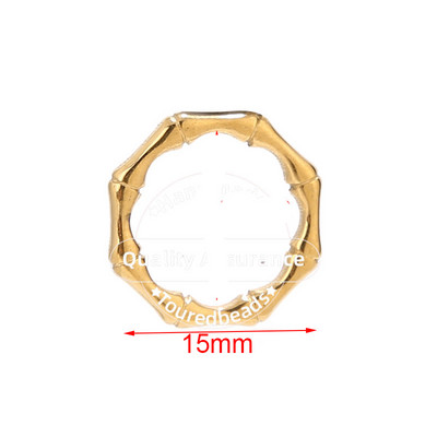 5 komada bambusovih privjesaka od nehrđajućeg čelika Okrugli konektori za izradu nakita DIY pribor za nalaze 16 mm 21 mm