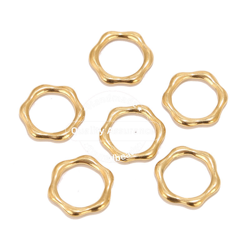 5 komada bambusovih privjesaka od nehrđajućeg čelika Okrugli konektori za izradu nakita DIY pribor za nalaze 16 mm 21 mm