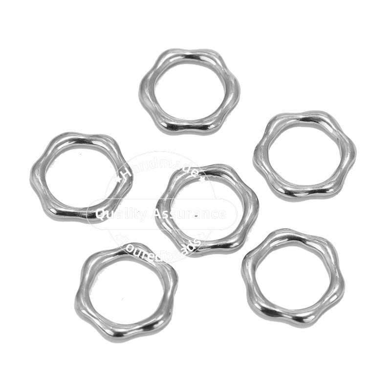 5 komada bambusovih privjesaka od nehrđajućeg čelika Okrugli konektori za izradu nakita DIY pribor za nalaze 16 mm 21 mm