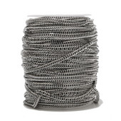 Srebrni lanac od nehrđajućeg čelika od 1 metra Kubanski lančići od 4 mm za djevojčice i dječake, izrada ogrlica za zabavu