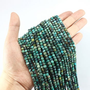 Χονδρική 4by4mm Φυσικός Φθορίτης Hubei Τυρκουάζ Αμέθυστος Kunzite Amazonite Cube Facted Stone Loose Small Beads Κατασκευή κοσμημάτων