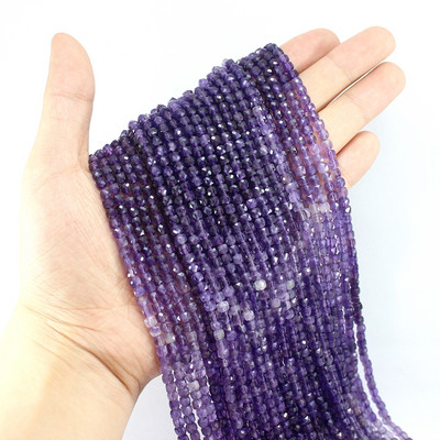 Veleprodaja 4 x 4 mm prirodni fluorit Hubei tirkiz ametist kunzit Amazonit kocka Faktirani kamen labave male perle Izrada nakita