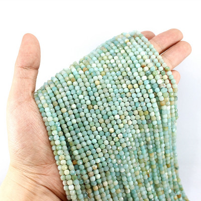 Veleprodaja 4 x 4 mm prirodni fluorit Hubei tirkiz ametist kunzit Amazonit kocka Faktirani kamen labave male perle Izrada nakita