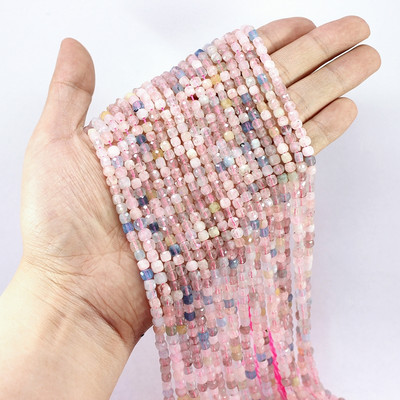 Veleprodaja 4 x 4 mm prirodni fluorit Hubei tirkiz ametist kunzit Amazonit kocka Faktirani kamen labave male perle Izrada nakita