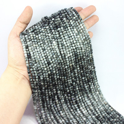 Veleprodaja 4 x 4 mm prirodni fluorit Hubei tirkiz ametist kunzit Amazonit kocka Faktirani kamen labave male perle Izrada nakita