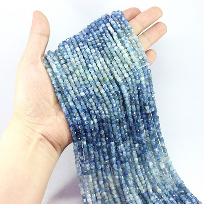 Veleprodaja 4 x 4 mm prirodni fluorit Hubei tirkiz ametist kunzit Amazonit kocka Faktirani kamen labave male perle Izrada nakita