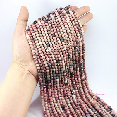 Veleprodaja 4 x 4 mm prirodni fluorit Hubei tirkiz ametist kunzit Amazonit kocka Faktirani kamen labave male perle Izrada nakita