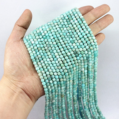 Veleprodaja 4 x 4 mm prirodni fluorit Hubei tirkiz ametist kunzit Amazonit kocka Faktirani kamen labave male perle Izrada nakita