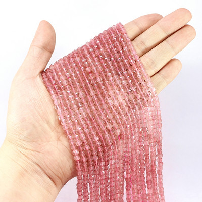 Veleprodaja 4 x 4 mm prirodni fluorit Hubei tirkiz ametist kunzit Amazonit kocka Faktirani kamen labave male perle Izrada nakita