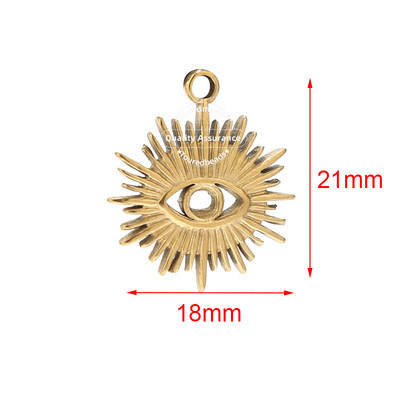 5 kom/lot privjesci od zlatne zvijezde od nehrđajućeg čelika Nepravilno oko Medalje privjesci za DIY žene Ogrlice Izrada nakita Potrepštine za izradu