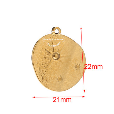 5 kom/lot privjesci od zlatne zvijezde od nehrđajućeg čelika Nepravilno oko Medalje privjesci za DIY žene Ogrlice Izrada nakita Potrepštine za izradu