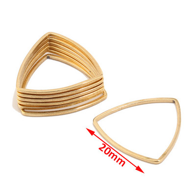 10Pcs/lot od nehrđajućeg čelika Waterdrop Square Charms Zlatne naušnice Connector Charm za izradu nakita