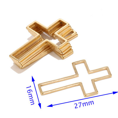 10Pcs/lot od nehrđajućeg čelika Waterdrop Square Charms Zlatne naušnice Connector Charm za izradu nakita