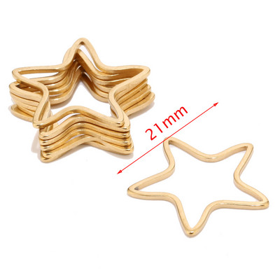 10Pcs/lot od nehrđajućeg čelika Waterdrop Square Charms Zlatne naušnice Connector Charm za izradu nakita