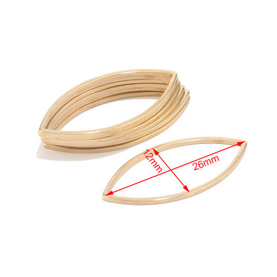 10Pcs/lot od nehrđajućeg čelika Waterdrop Square Charms Zlatne naušnice Connector Charm za izradu nakita