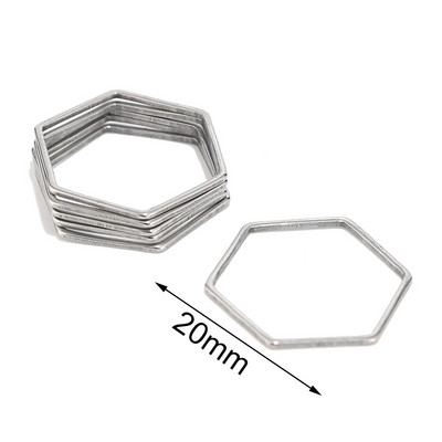 10Pcs/lot od nehrđajućeg čelika Waterdrop Square Charms Zlatne naušnice Connector Charm za izradu nakita