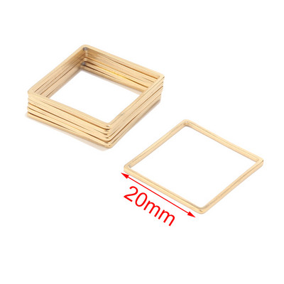 10Pcs/lot od nehrđajućeg čelika Waterdrop Square Charms Zlatne naušnice Connector Charm za izradu nakita