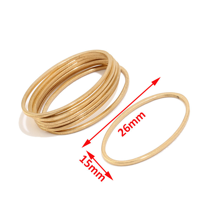 10Pcs/lot od nehrđajućeg čelika Waterdrop Square Charms Zlatne naušnice Connector Charm za izradu nakita