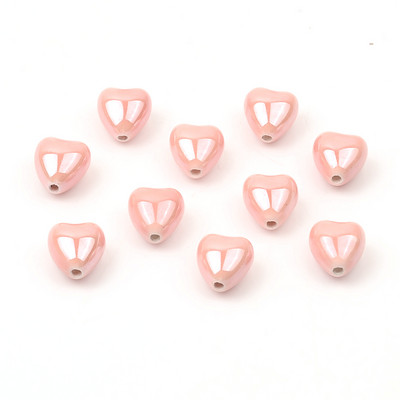 Šarene jednobojne keramičke perle u obliku srca za DIY narukvice, ogrlice, izrada nakita, ručno rađeni dodaci, veleprodaja