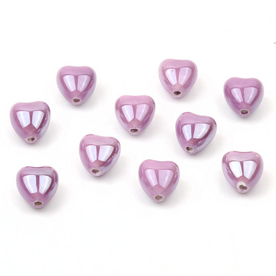 Šarene jednobojne keramičke perle u obliku srca za DIY narukvice, ogrlice, izrada nakita, ručno rađeni dodaci, veleprodaja